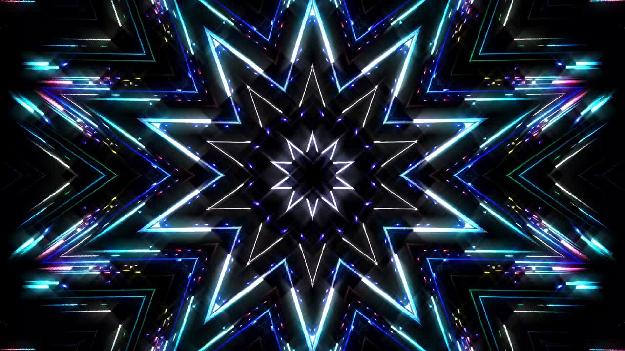 forma de círculo de movimiento de onda de línea, colorido, sobre fondo negro