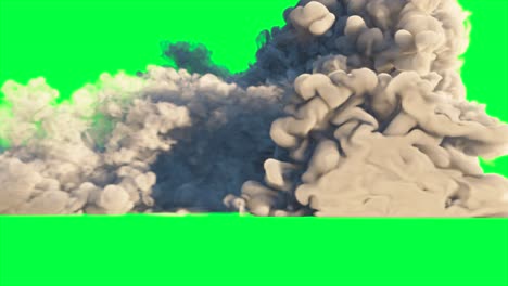 explosion smoke and fire effect