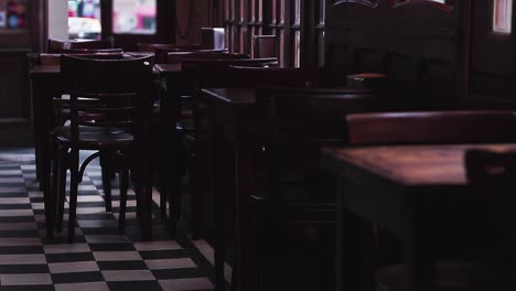 an empty "bar notable" (historic cafe) in buenos aires, argentina. 4k resolution.