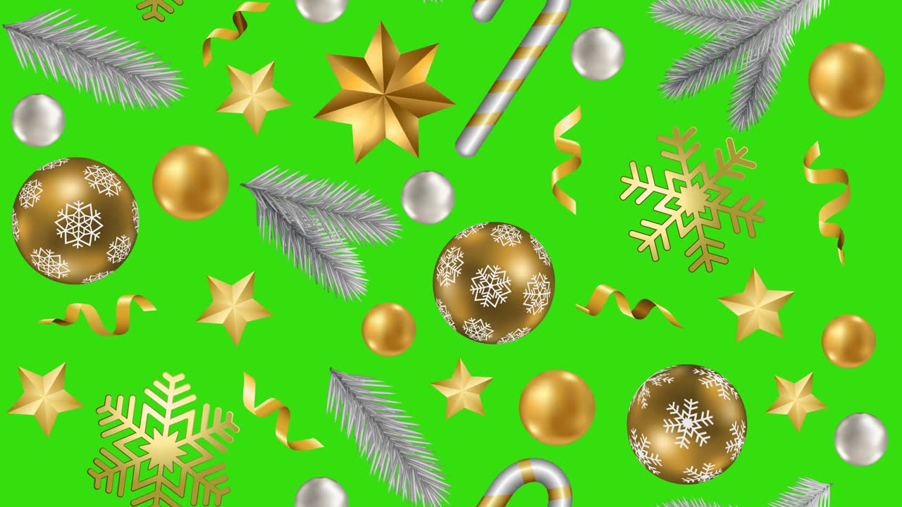 navidad y año nuevo vacaciones de invierno patrón de animación sin costuras con alpha cannel