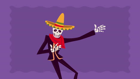 esqueleto en traje de mariachi