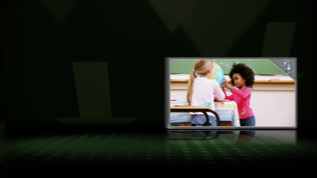 videos de la escuela contra un fondo negro