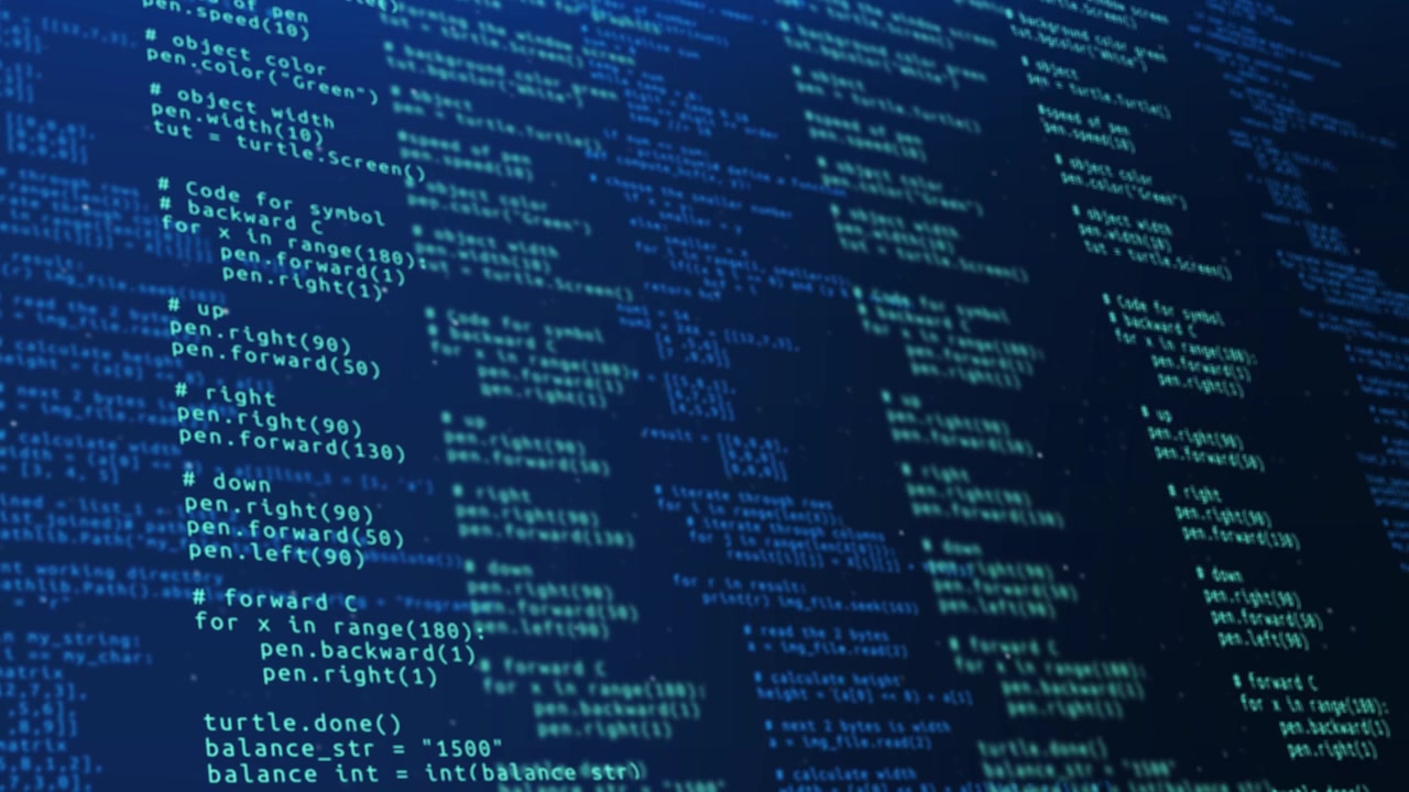 4k 3d programkode i virtuelt rum dataflow-animation IT-softwareudvikling hacking krypteret