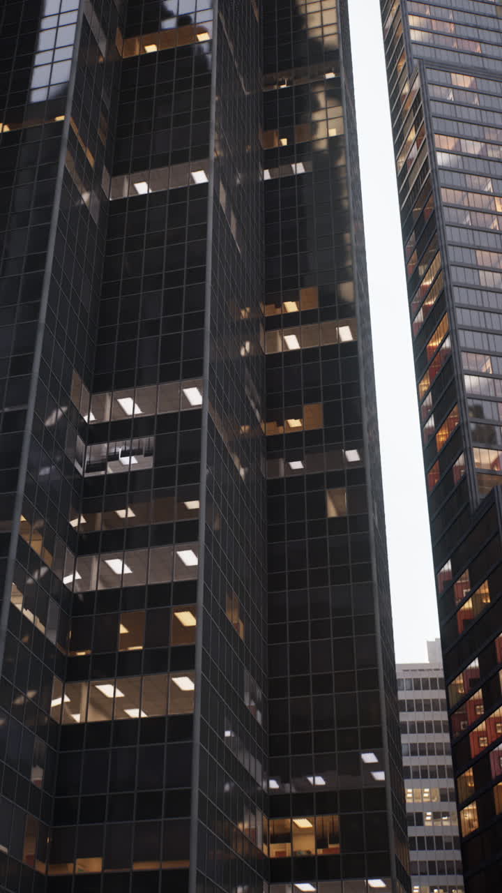 rascacielos modernos con fachadas de vidrio