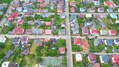 Aerial-view-of-residential-houses-at-spring