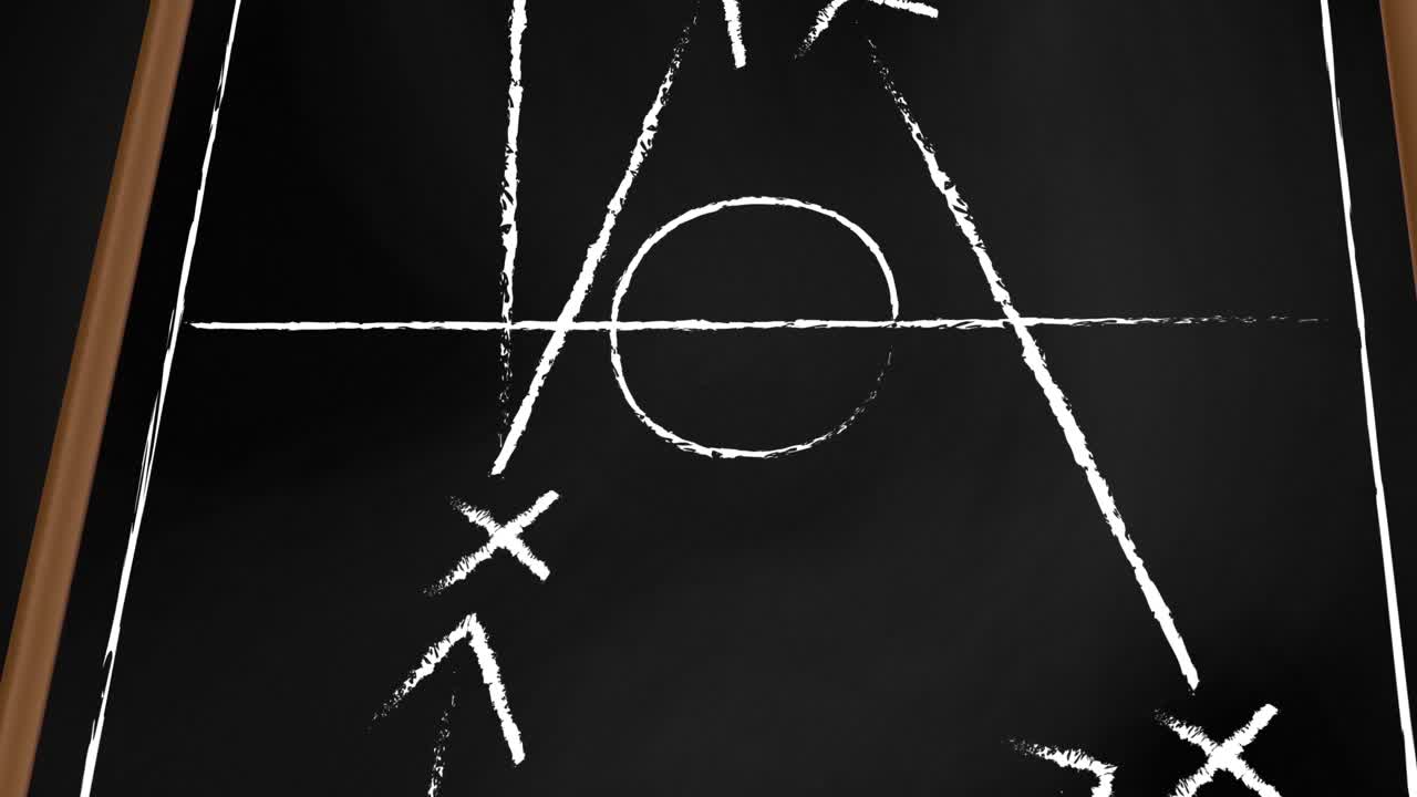 게임 플랜과 스포츠 필드의 애니메이션