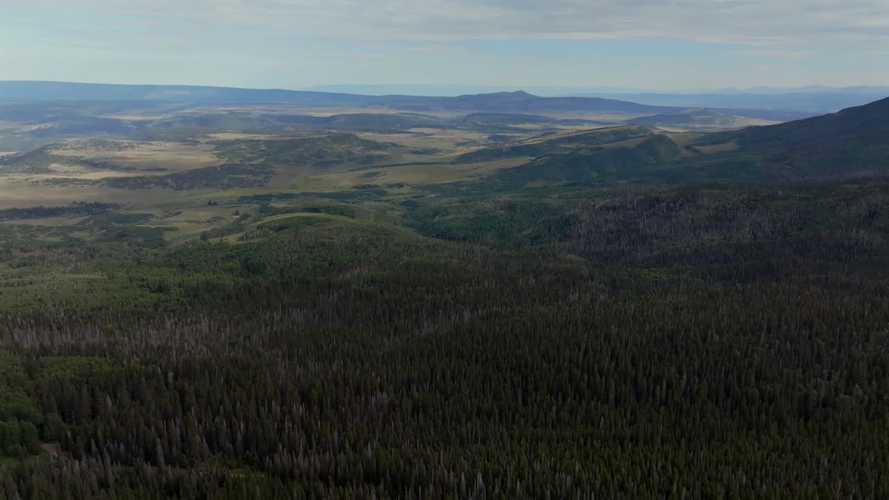 verano último dólar carretera aéreo drone monte sneffels desierto san juan montañas rocosas aeropuerto telluride cuatro ruedas motrices colorado uncompahgre bosque cielo azul paisaje hacia adelante pan up movimiento