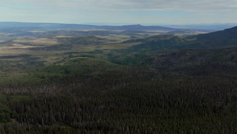 summer last dollar road aerial drone mount sneffels wilderness san juan rocky mountains telluride airport four wheel drive colorado uncompahgre forest blue sky landscape forward pan up motion