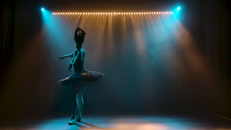 bailarín de ballet en silueta