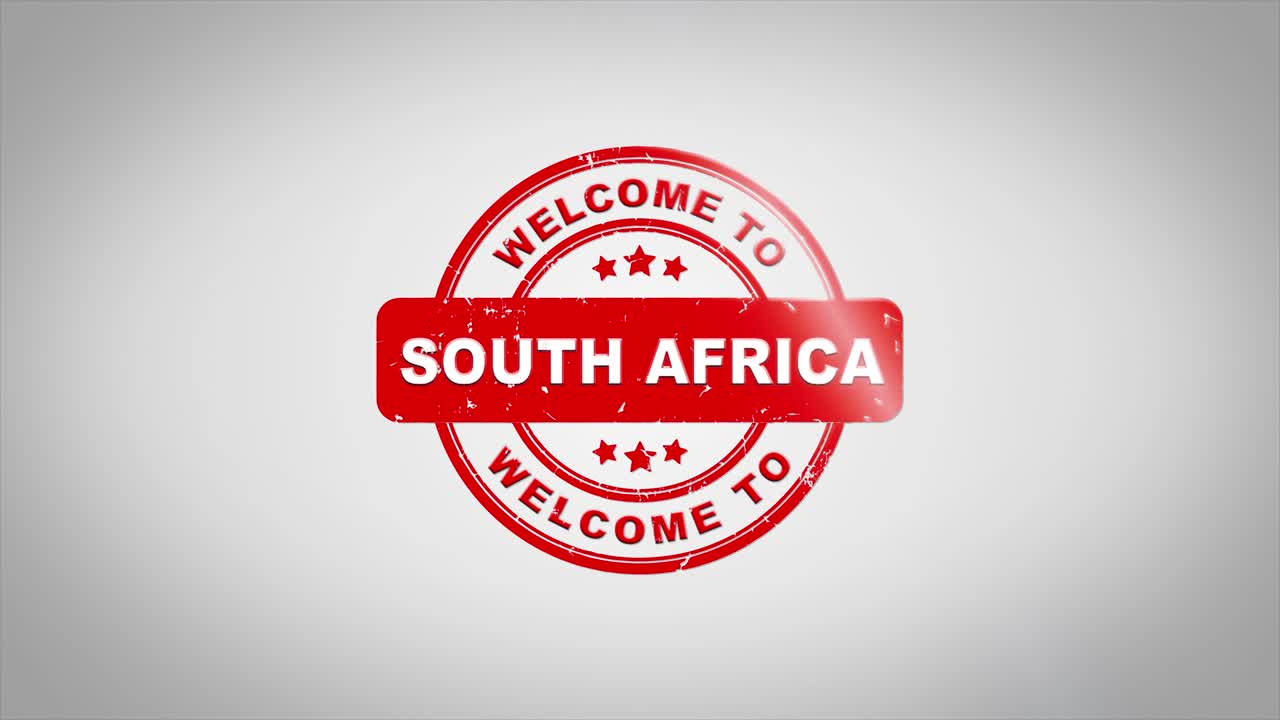 Welcome to South Africa Stamp