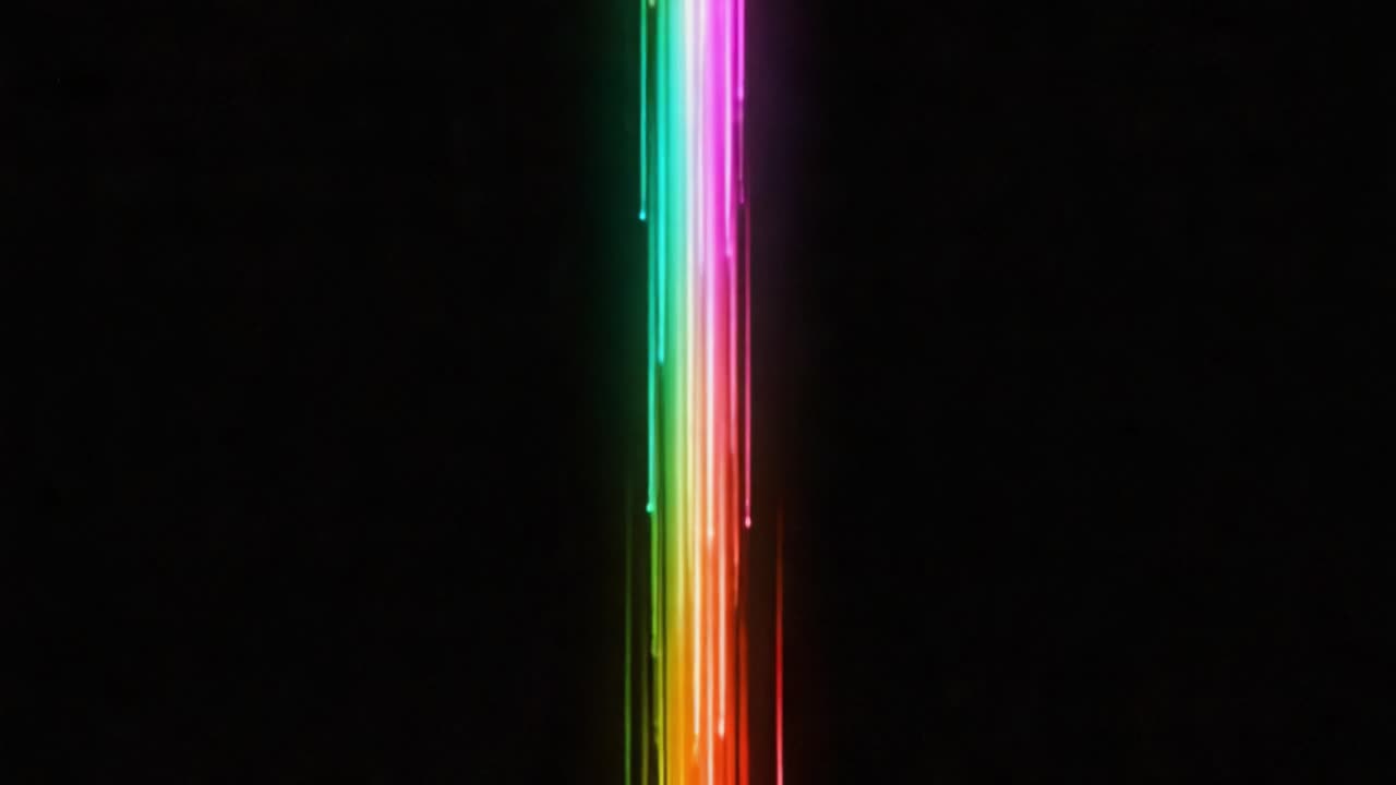 A Stunning Visual Display of Vibrant Colors in Gradients and Lines Creating a Dynamic Spectrum Against a Dark Background in Two Frames