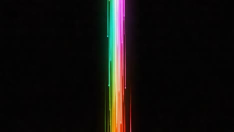 a stunning visual display of vibrant colors in gradients and lines creating a dynamic spectrum against a dark background in two frames