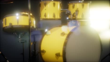 drum set with dof and lense flair