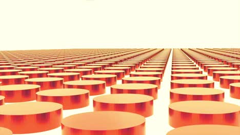 abstract 3d rendering of orange cylinders