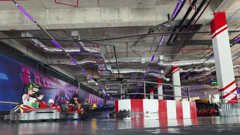 go-karting fun at indoor track