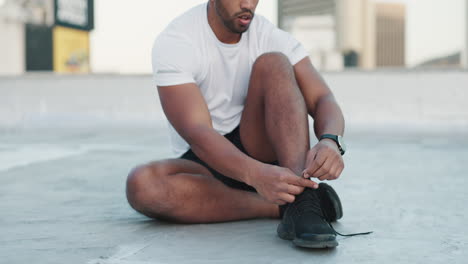 Fitness,-man-and-shoes-in-preparation-for-sports