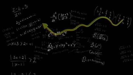 animación del procesamiento de datos sobre un fondo negro