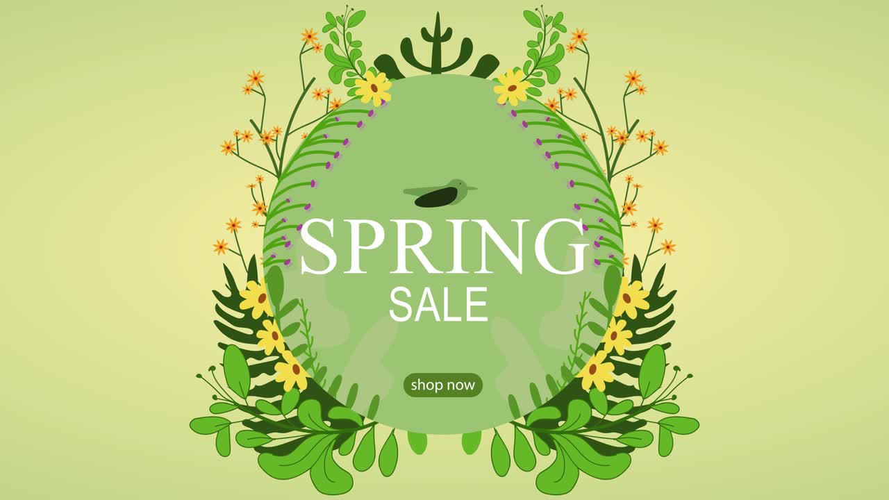 Spring Sale floral animation