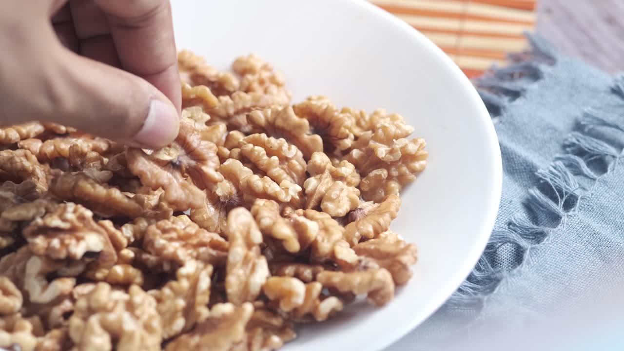 Walnuts in a White Bowl