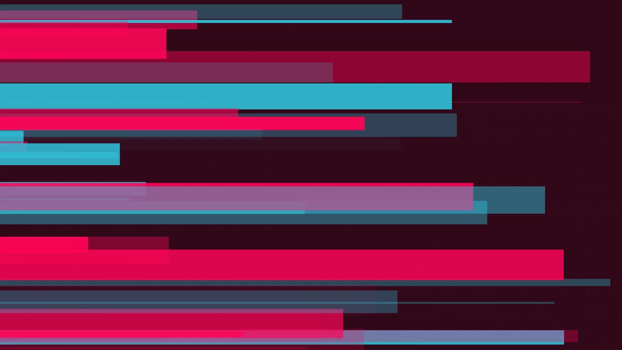 Abstract Motion Graphics with Horizontal Bars and Concentric Circles