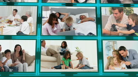 cubo 3d con videos sobre niños