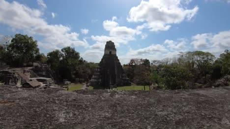 mayan ruins at tikal in guatemala