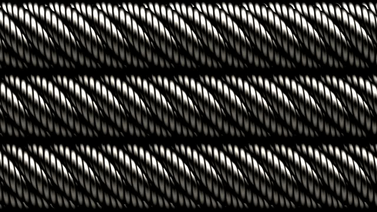 추상적인 금속 나선형 로프 또는 금속 케이블 모양 회전