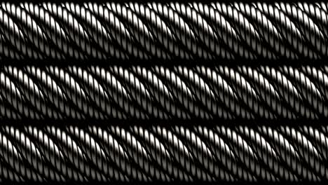 abstract metal spiral ropes or metal cables shape rotation