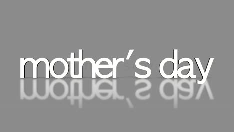 elegant reflection mothers day in stylized typography