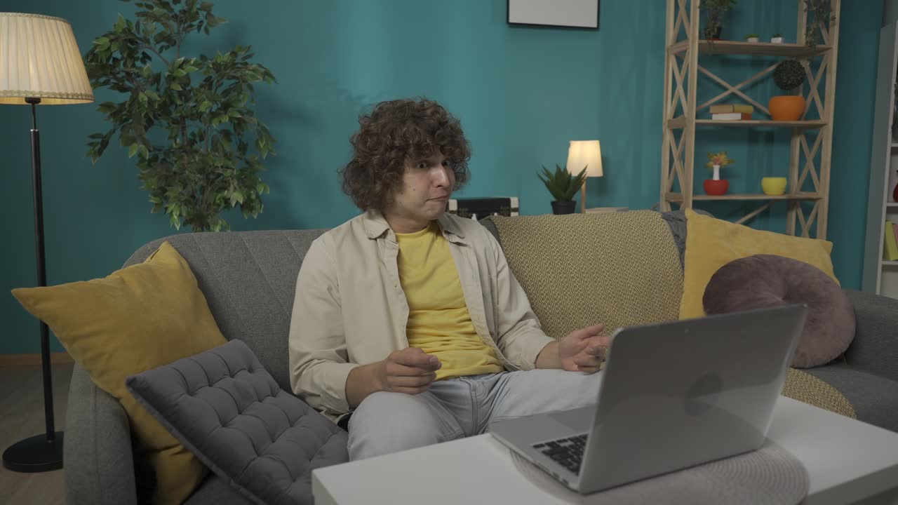 Young Man Having a Video Call