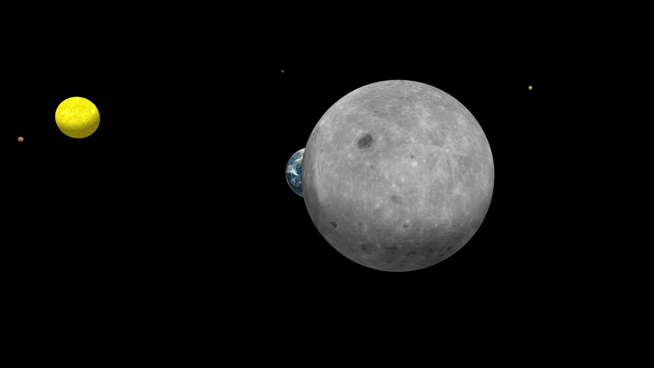 보름달에서 초승달