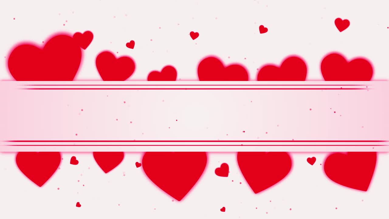 Red hearts particles glitter background anniversary hearts balloon motion for valentines day festive