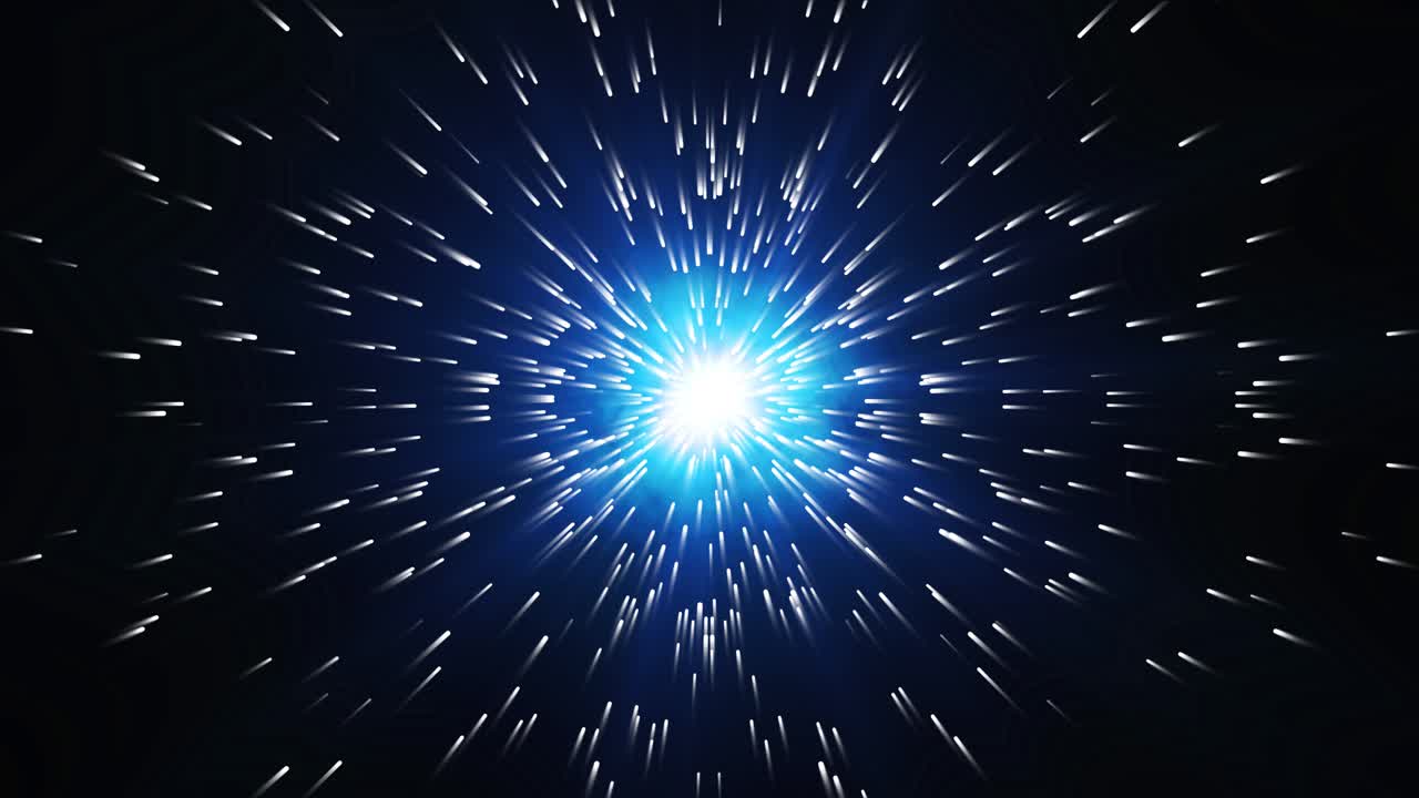 Flying glowing glittering stars white stars starry bokeh blinking abstract stars journey through