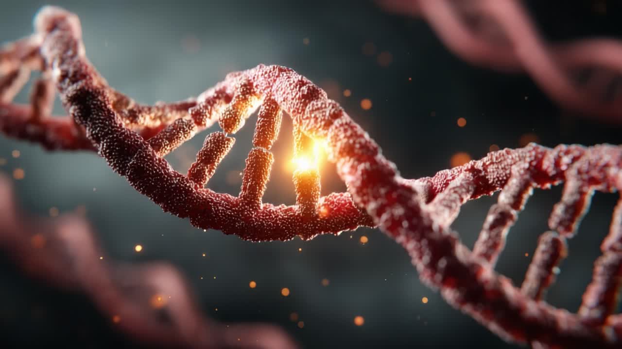 Exploring the Intricacies of DNA: A Stunning Visualization of Molecular Structures and Genetic Material's Dynamic Nature in Two Captivating Frames