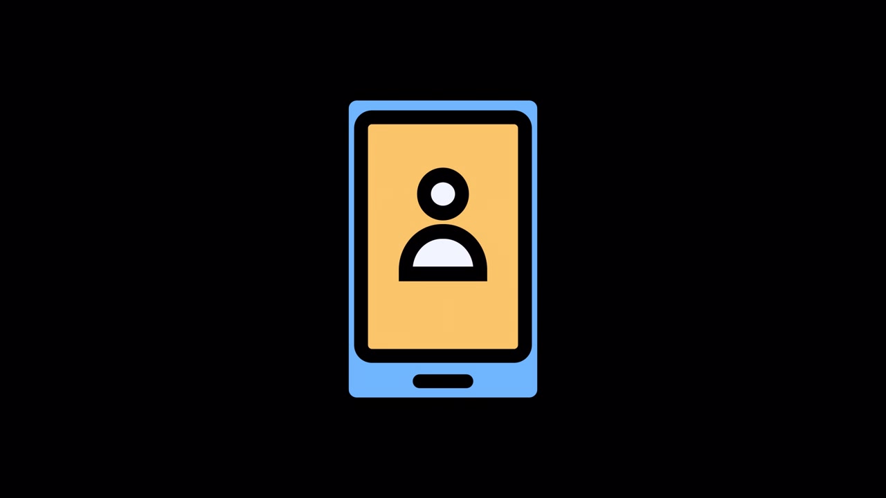 Animated Smartphone with Wiggling User Profile Icon