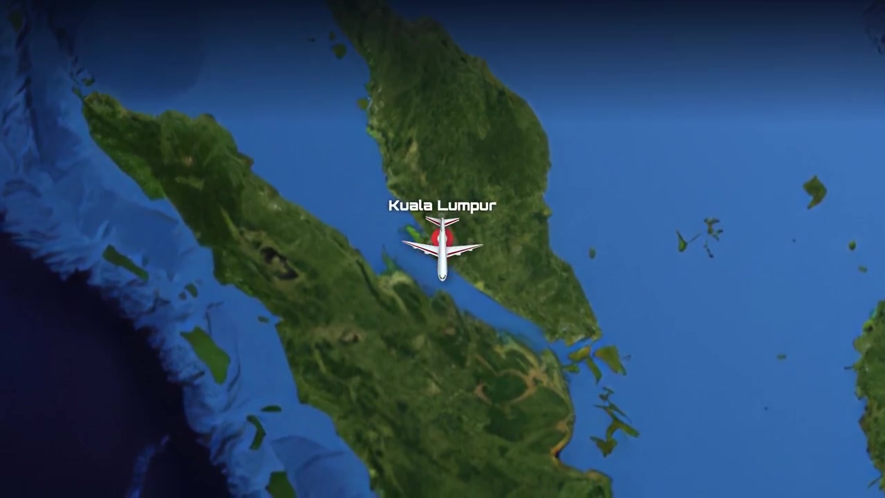 北アメリカから東南アジアへ3D地球儀を横断して飛行する旅客機