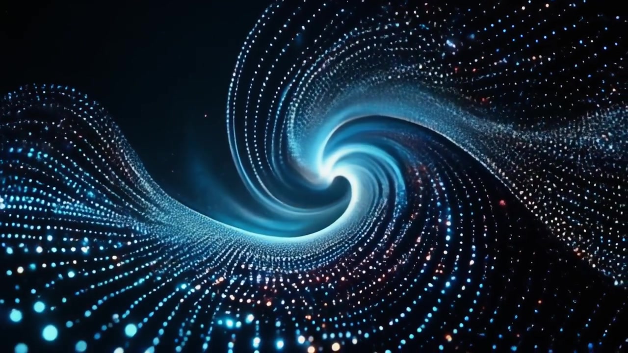 Abstract Swirling Particle Vortex in Deep Space