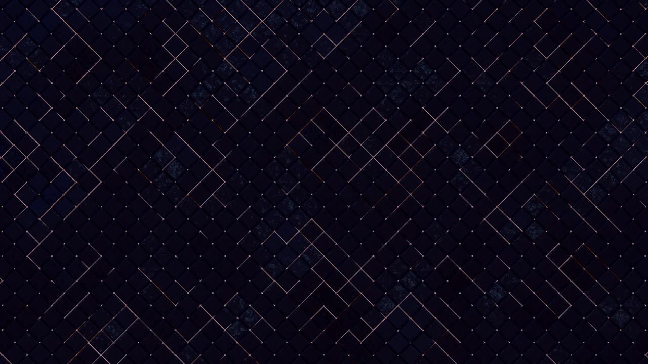 롬브 모양의 검은 벽. 추상적인 컴퓨터 그래픽