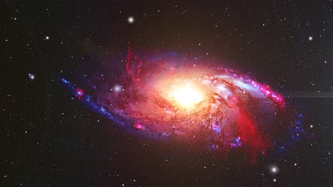 a galaxy with a bright center of light in the universe