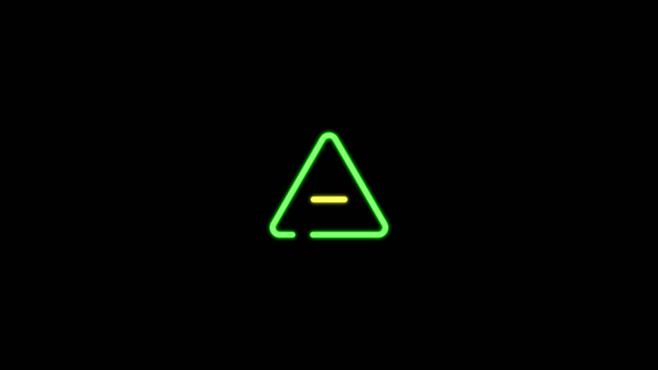 Blinking Neon Green Triangle Abstract Animation