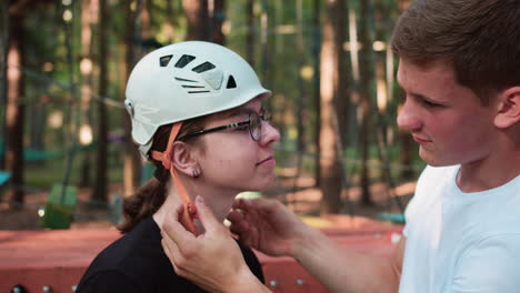 person ready to have fun in a camp