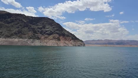 view of mountain range around lake mead from a cruise boat