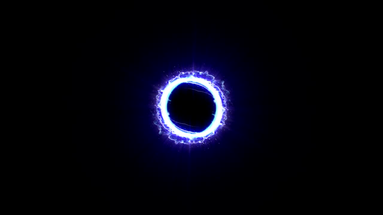 anillo de partículas mágicas fondo abstracto, animación