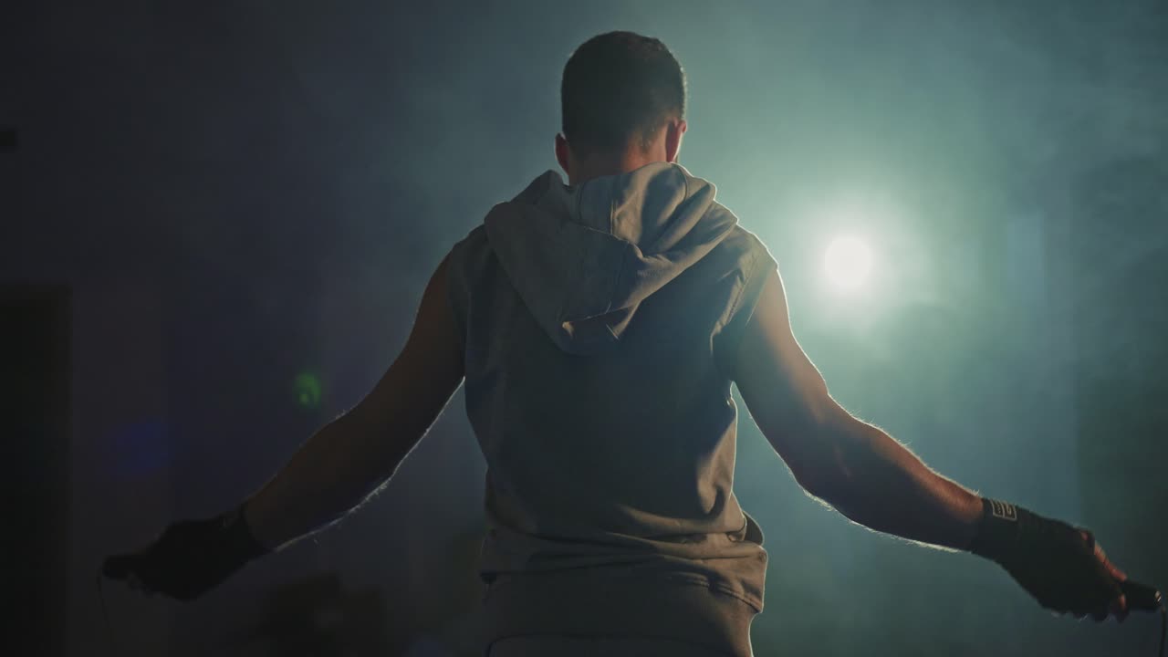 로프 점프하는 남자