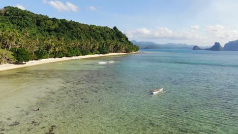 beautiful unspoiled beach by drone