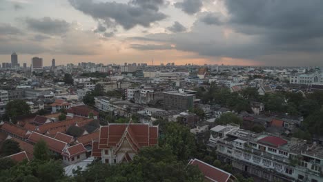 bangkok cityscape at sunset