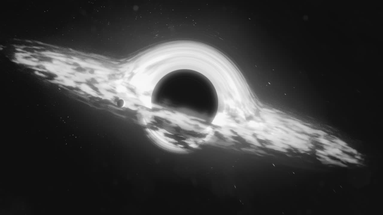 A black hole curves the space around