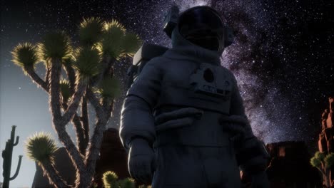 la formación de astronautas y estrellas de la vía láctea en el valle de la muerte