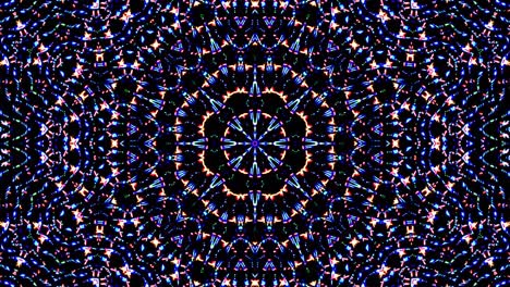piękny abstrakcyjny kaleidoskop, który świeci, promieniejące światło, które reguluje subtelne ruchy