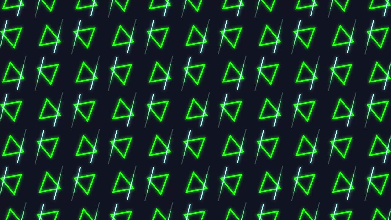 Sfondo dinamico con pattern geometrico a triangoli verde neon